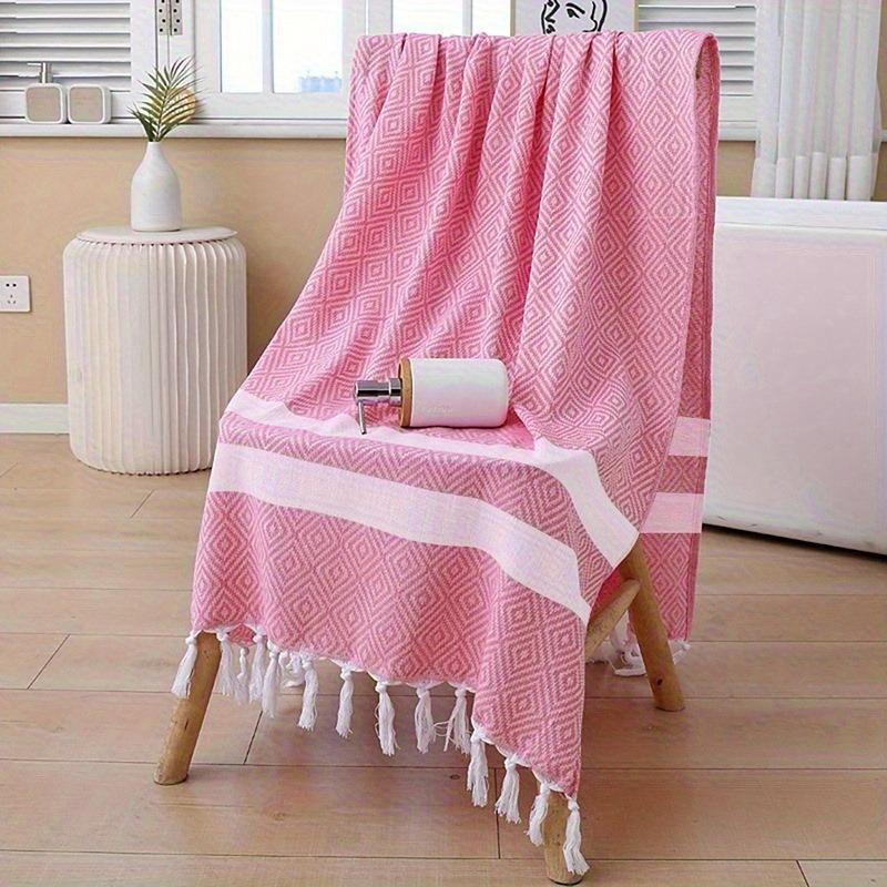 Turkish Tassel Swim Towel - Ultra-Absorbent Quick-Dry Beach Wrap with Sand-Resistant Fabric for Pool & Ocean