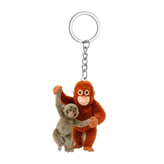 Keychain Pendant Protect Punch The Monkey Key Chain Bag Backpack Car Charm Small Keyring Mini Accessory