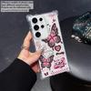 Pink Dreamy Butterfly Phone Case for Samsung A20s A21s A23 A24 25 26 31 32 32 33 34 35 50 51 52 53 54 73 Transparent Soft Covers