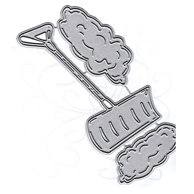 

Mop Cleaning Tool Metal Cutting Dies Stencil for DIY Scrapbooking Photo Album Embossing Paper Cards Crafts Diecuts dies серебряный