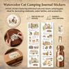 Washi Tape Retro Coffee Cat Pattern 5cmx2m for Journal Decoration Scrapbooking and DIY Crafts