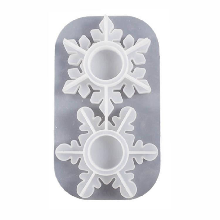 

Crystal Snowflake Shaped Candlestick Epoxy Mold for Christmas Home Decoration 1