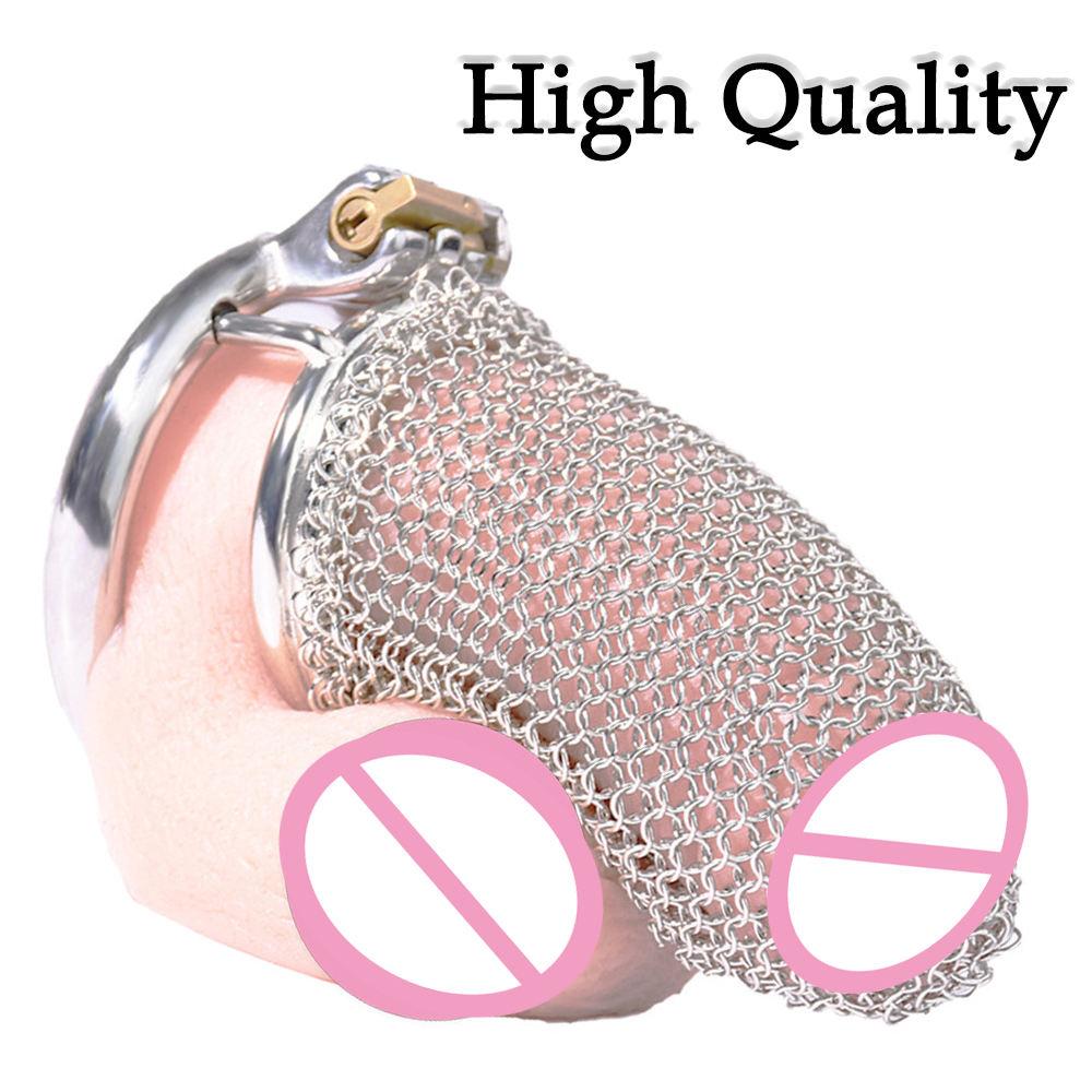 BDSM Strainless Steel Male Chastity Device Husband Loyalty Bondage Toys Big Metal Cock Cage Gay Men's Penis Cage Lock