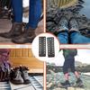 PU Leather Zippered Shoelace Inserts Waterproof Leather Zippered Shoelace Easy Installation for Hiking Boot Enhancement