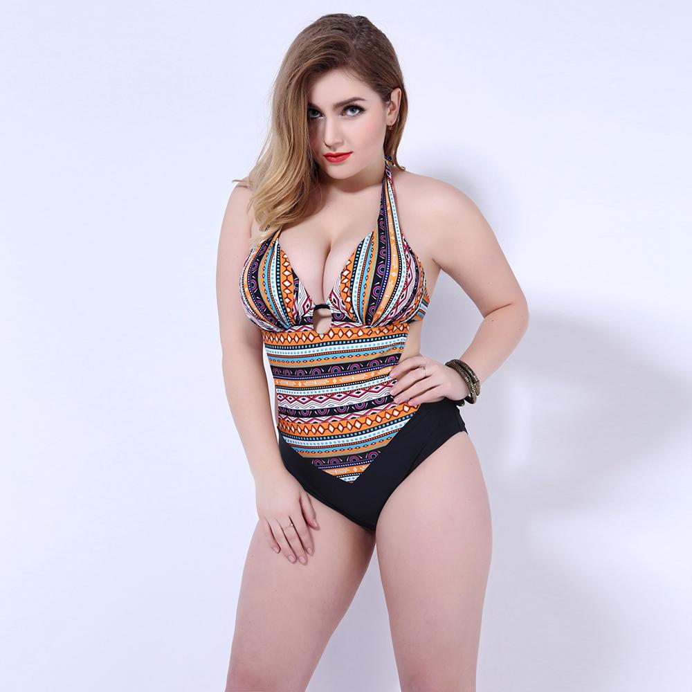 Buy Plus Size One Piece Swimsuit Women's Sexy Swimwear Monokini Female Bathing  Suit Cutout Bodysuit Swim Wear at affordable prices  free shipping, real  reviews with photos  Joom