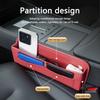 PU Leather Car Seat Gap Organizer Auto Pocket Seat Crevice Storage Box For Porsche 911 Taycan Panamera Cayenne Boxster Cayman FU3