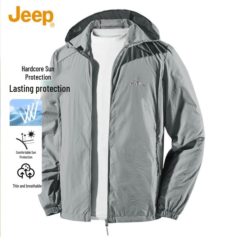 

JEEP Men s Summer Outdoor Sun-Protective Hooded Jacket EU 37
