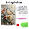 DIY Perlen- und Diamantmalerei-Set für Erwachsene und Anfänger. Wintervogel und Beeren Funkelnde Bastelkunst. Hauptwand-Dekor. Handgemachte Geschenke