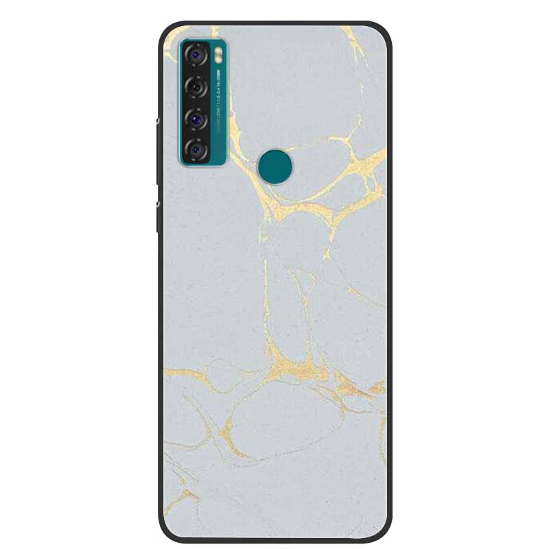 Per Custodia TCL 20 SE Marmo Silicone TPU Cover Posteriore Morbida Custodia per Telefono Per TCL 20 SE T671H Coque Cartoon Antiurto Moda Funda