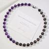 10Mm Vintage High Quality Natural Amethyst Ice Obsidian Design Sense Necklace Clavicle Chain