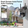 Outdoor-WLAN-PTZ-Kamera 4K 8MP HD Dual-Objektiv Dual-Screen-Kamera AI Auto Tracking 4MP Videoüberwachung Polizei Lichtalarm iCSee