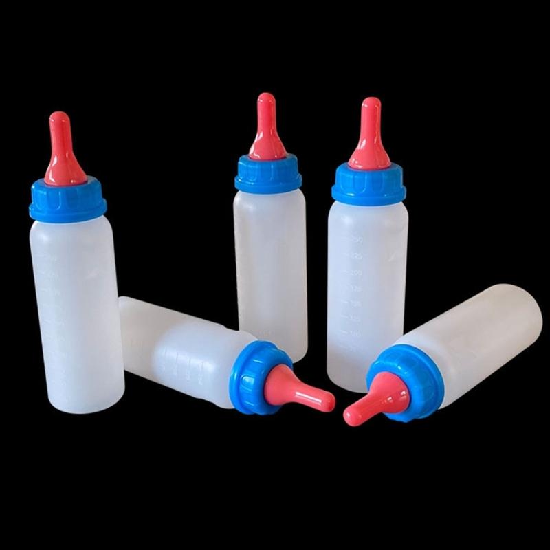4PCS Baby Animal Feeding Bottle With Ergonomic Designs For Newborns Pet Lamb Piglets Comfortable Grip Milk Bottles