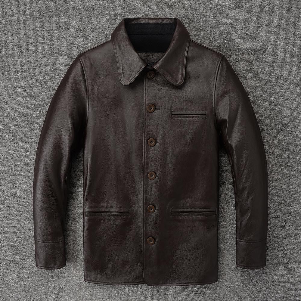 Gatekeeper Jackets Genuine Cow Leather Jacket Men Spring Autumn Coats Men's Cohiwde Jackets