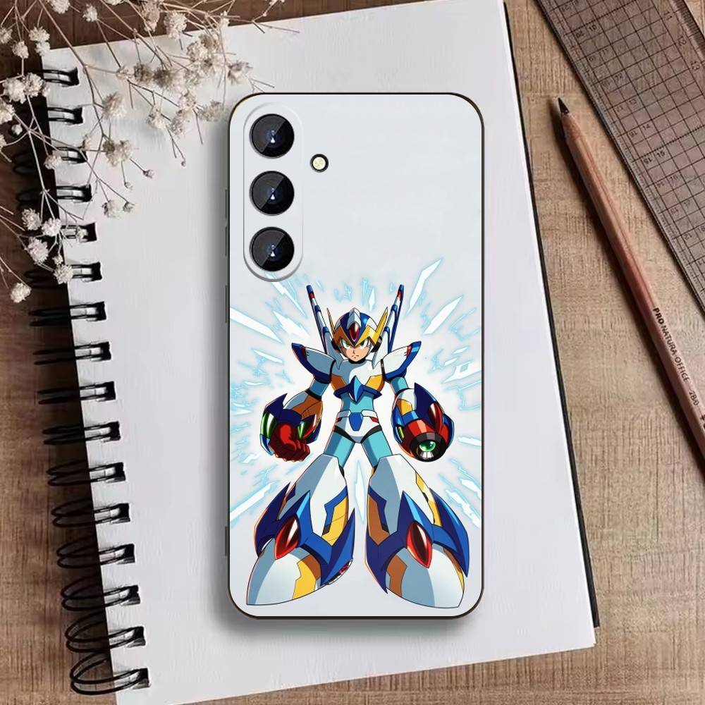 

Anime Mega Man Phone Case For Samsung Galaxy A73,21,22,32,71,53,52,51,80,5G Soft Black Cover Samsung a22 4g
