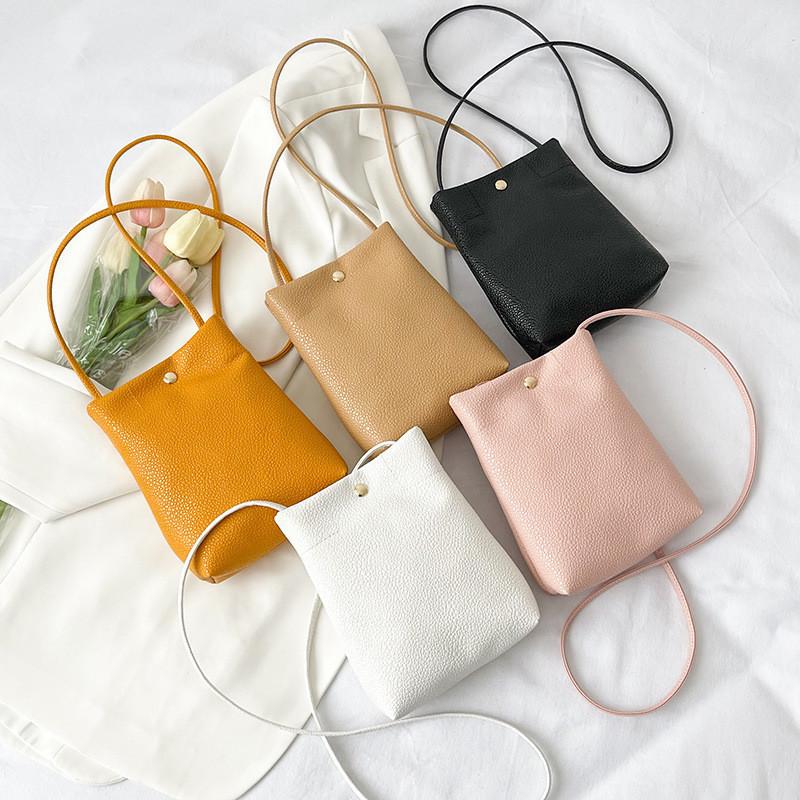 Trendy Mini Crossbody Bag 2022 Spring Fashion Simple Pure Color Small Square Bag
