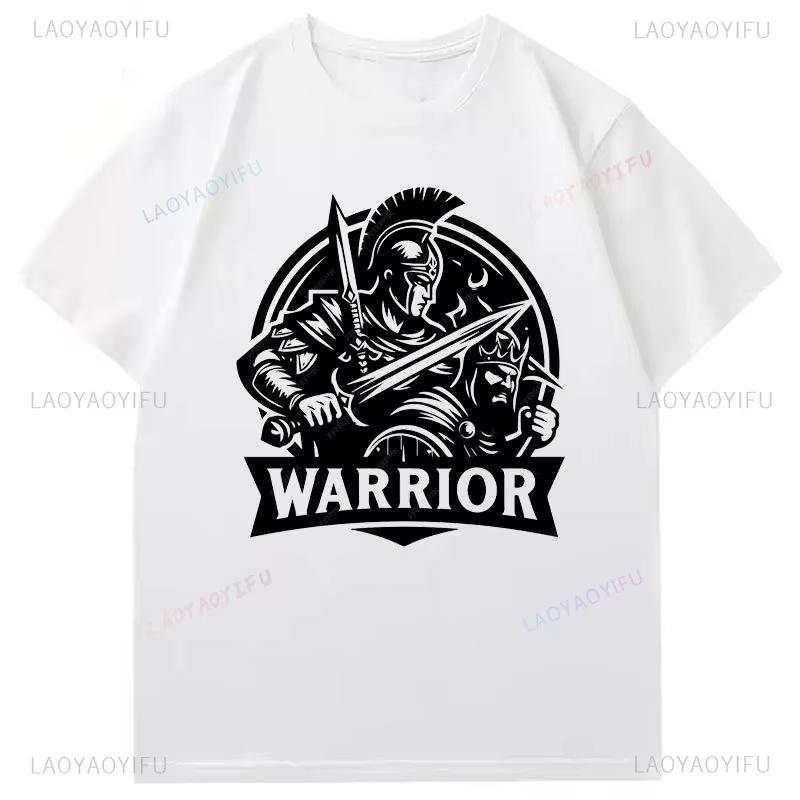 Футболка для тактической подготовки Sparta Warrior Skull Gladiator Gunz, футболка для мужчин с коротким рукавом и круглым вырезом из хлопка Medieval Warrior Gladiator XXXXL