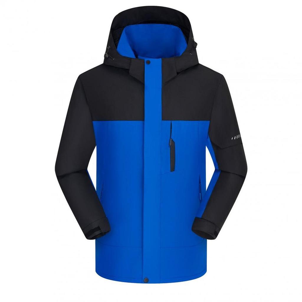 Thickened Fleece-Lined Storm Jacket: Windproof, Warm, Couple Style, Customizable Logo for Outdoor Workwear.