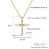 Engelsflügel Kreuz Anhänger Halsketten für Frauen Ästhetische Koreanische Mode Gold Farbe CZ Halsband Kette Hals Zubehör Schmuck