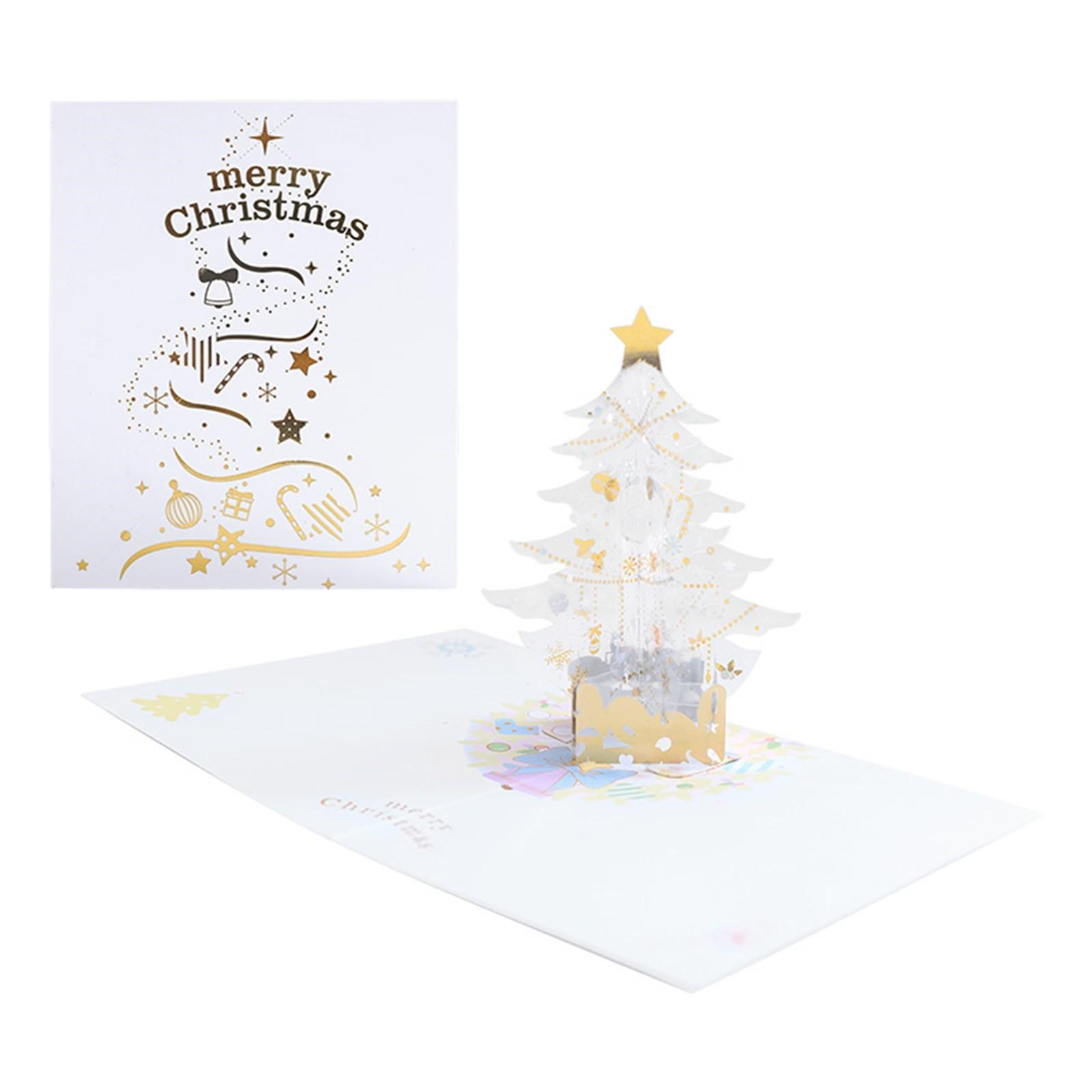 

Christmas Greeting Card Three-dimensional 3D Handmade Gift Card Thank You Card One Size