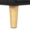 TV Stand in Black Oak Look 150 x 30 x 45 cm Engineered Wood