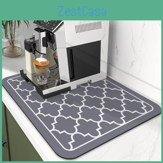 Large Dish Mat Drying Absorbent Draining Mat For Kitchen Counter Multifunctional Coffee Bathroom Mat