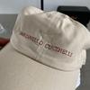 Italian Classic Men's Embroidered Leather-Linen Baseball Duckbill Cap