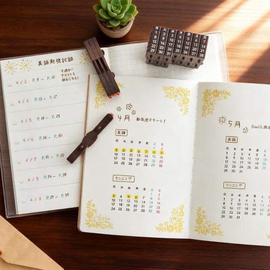 Timeblocks Connected Calendar Stamp Reusable Consolidated Number Stamp DIY Time Blocks Customizable Build Months Weeks Lists for Card Making
