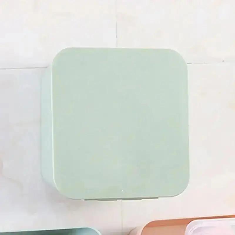 

1 Pcs Waterproof Bathroom Home Storage Box Bedroom Cosmetic Rack Switch Box Container Drawer зелений