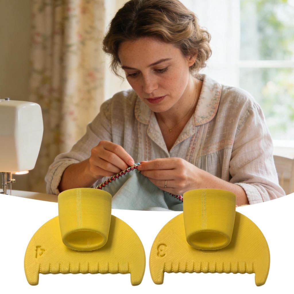 Nástroj pro průvodce stehem kobercovým stehem 2 kusy 4 mm a 3 mm 3D tištěný opakovaně použitelný měřidlo Ruční stehovací nástroj pro pletací přízi Řemeslné práce