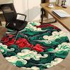 1PC Clouds, Traditional Pattern Office Round Rug, Non slip, Soft and Durable Office Rug for Interior Decoration, Perfect for Office