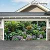 2D Rainforest Stone Landscape Lush Greenery Patio Photo Background