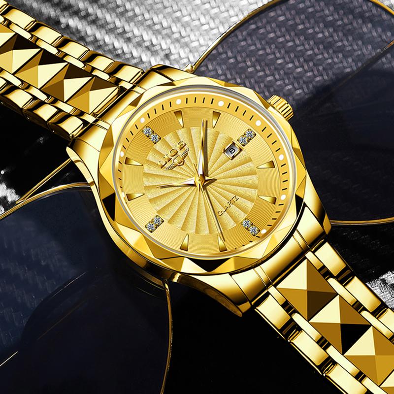 New Gold Watch For Men Top Brand Luxury Waterproof Men's Quartz Wristwatches Fashion Sports Luminous Chronograph Male