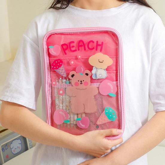 9,7-11-Zoll-Tablet-Handtasche mit Cartoon-Muster, transparente Aufbewahrung