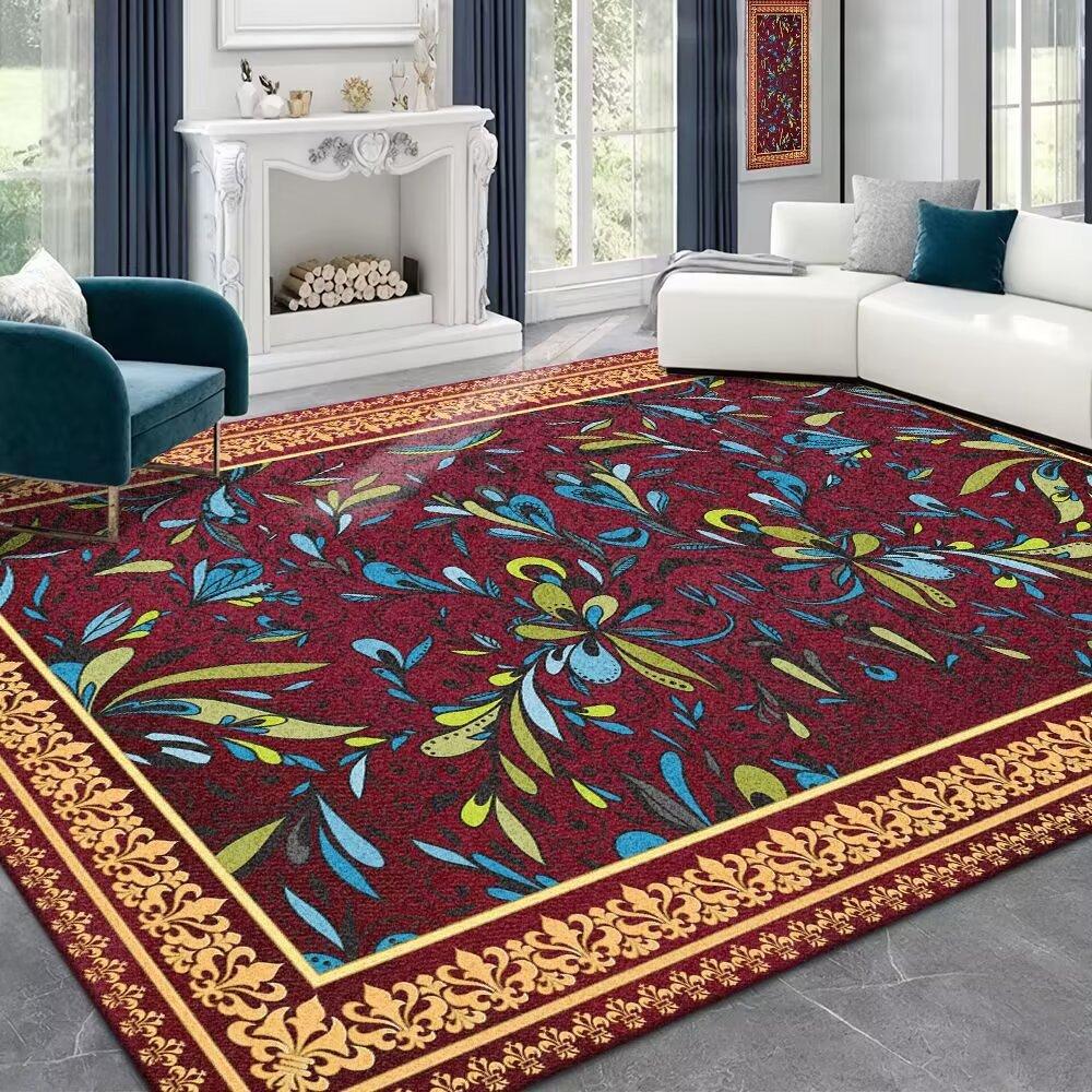 

Ковер для гостиной, новый, не требующий стирки, можно протирать, светлый, роскошный, плюшевый, французский, ретро, спальня, кровать, одеяло, коврик для журнального столика 140*200cm