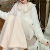 Women Pants High Waist Knitwear Wide Leg Pants Soft Polyester Solid Color Casual Trouser for Autumn Winter