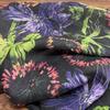 1yard High quality New Style ramie fabric flower Painting telas Fashion cheongsam Gown Dress fabrics for clothing