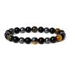 Facted Obsidian Hematite Tiger Eye Bracelets for Magnetic Health Protection Soul Jewelry Nature Stone Beads Bracelet Men Pulsera
