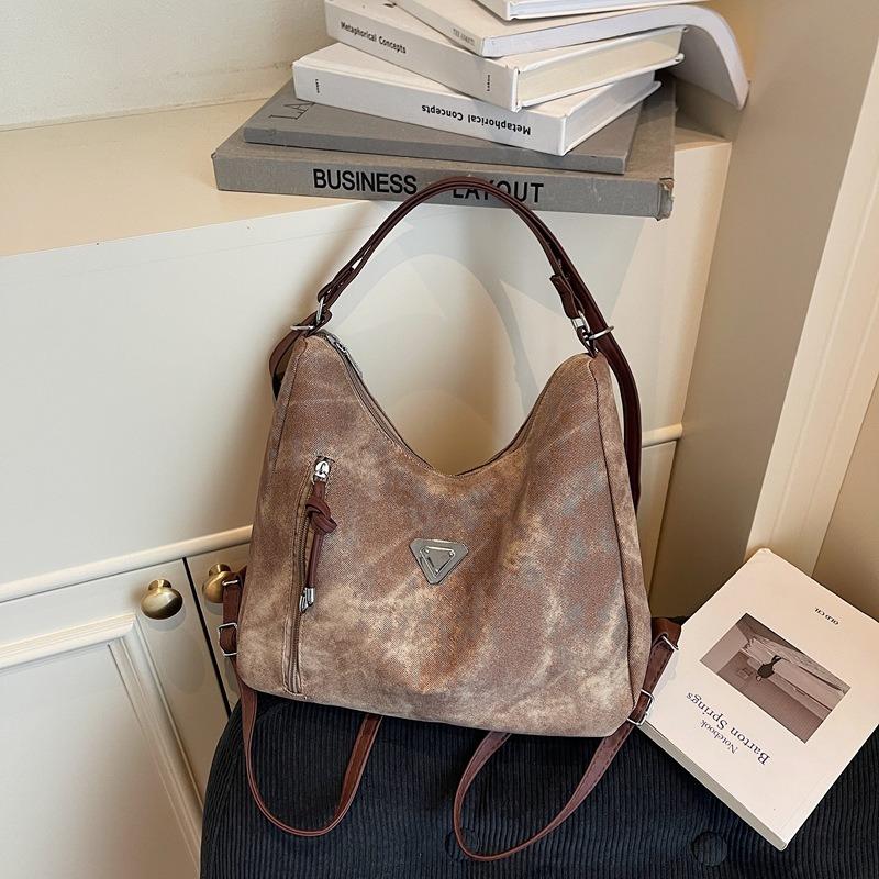 Commuter Tote Bag Large Capacity New Versatile Casual Backpack Fashion Contrasting Color Shoulder Messenger Bag