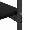 Console Table with Shelf Black Oak Effect 101 X 35 X 80.5 Cm