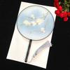 New Semi-Transparent Ancient-Style Round Fan, Double-Sided Palace Fan, Bridal Round Fan, Dance Fan, Chinese Style Classical Hanfu Small Fan