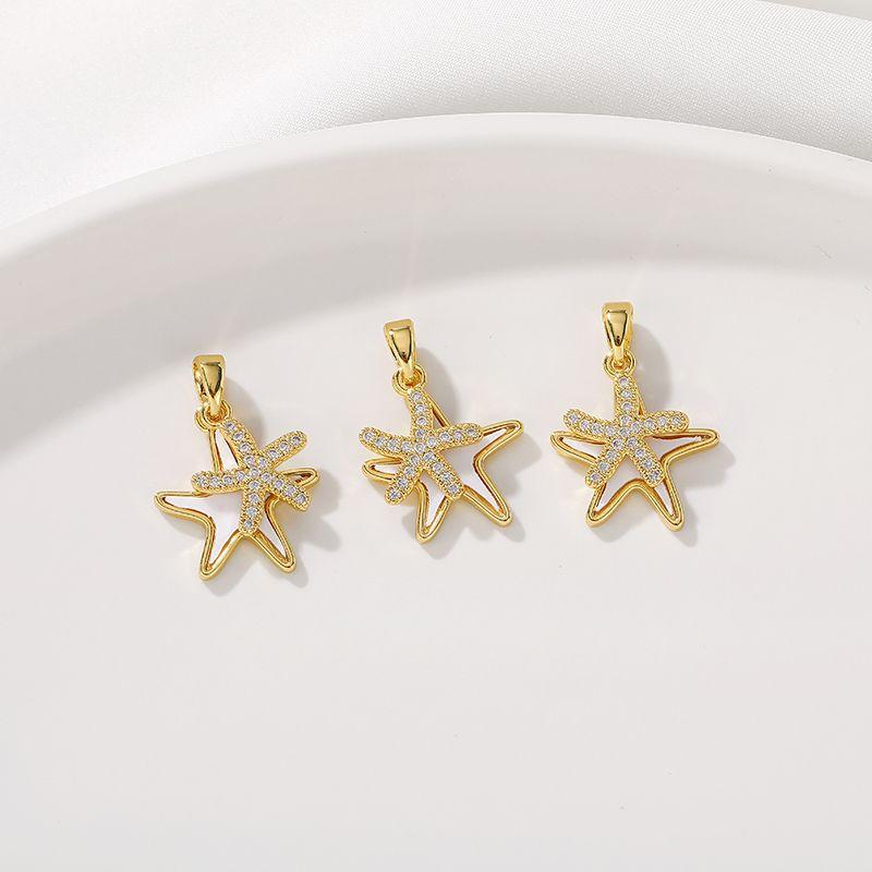 

Сделай сам Морская звезда Луна Ручная работа Украшение Материал Пакет Золотой Double-layered starfish