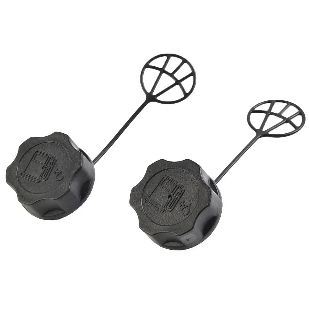 2pcs Fuel Petrol Tank Cap For Lawn Mower Grass Strimmer Trimmer Brush Cutter Chainsaw Part Tank Cap Replacement Parts