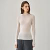 Women's Slim-Fit Cashmere Wool Sweater - Machine Washable, Half-High Collar, Autumn/Winter Design