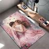Romantic Angel Couple Carpet suitable as a non-slip mat for the living room or bedroom sofa