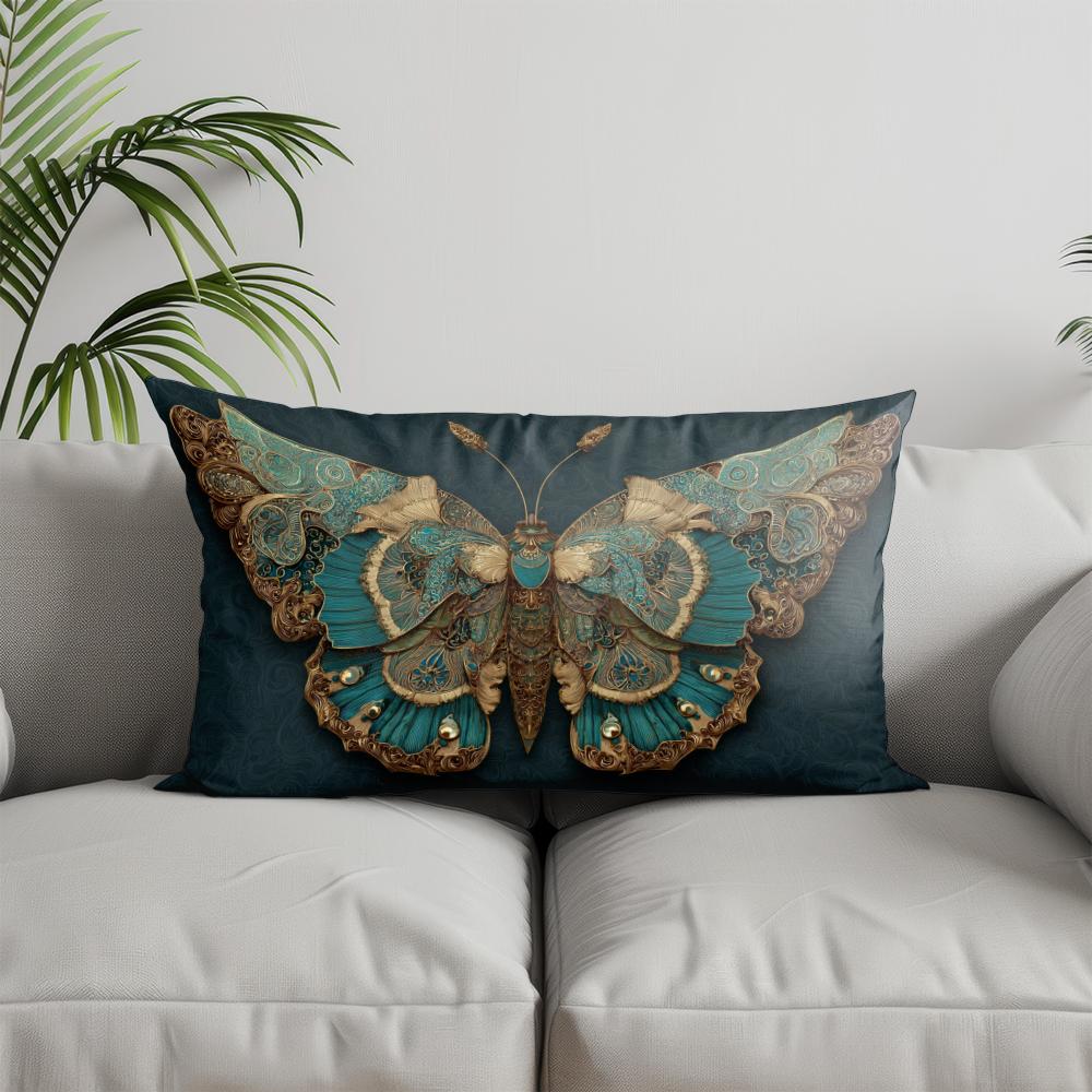 Home Decor Gorgeous Fleur-de-lis Pattern Pillow Suitable For Sofa Bedroom Car Pillow Cover Cushion Rectangular Back Cushion