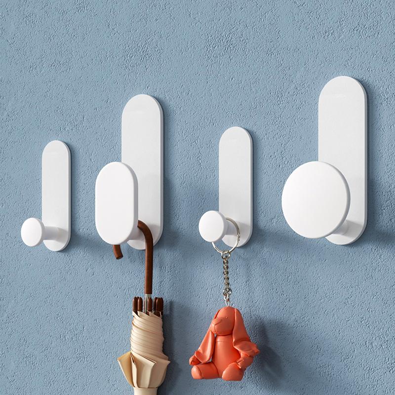 

Strong Sticky No-Drill Adhesive Wall Hooks Damage-Free Clothes Hanger for Bathroom And Bedroom Storage Rack