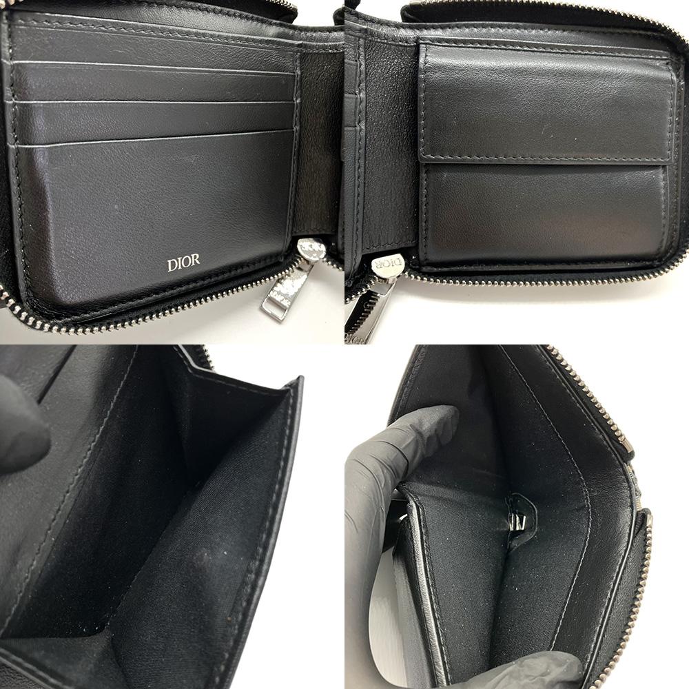Used DiorBifold Wallet black/Navy Cotton/fabric Unisex