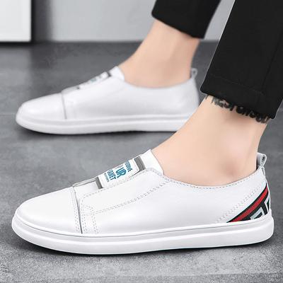 Fashion New Light Casual Shoes for Men Breathable Flats Mens Classic Sneakers Slip On Man Leather Shoes Comfortable Summer Skate Shoes