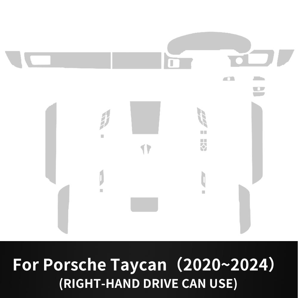 Anti-Scratch Sticker for PORSCHE Taycan -2024 Gearbox Panel Navigation Screen Automotive Interior TPU Protective Film Cover