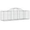 Vidaxl Gabion Baskets, 25 Pcs, 200X50X60/80 Cm, Galvanized Iron